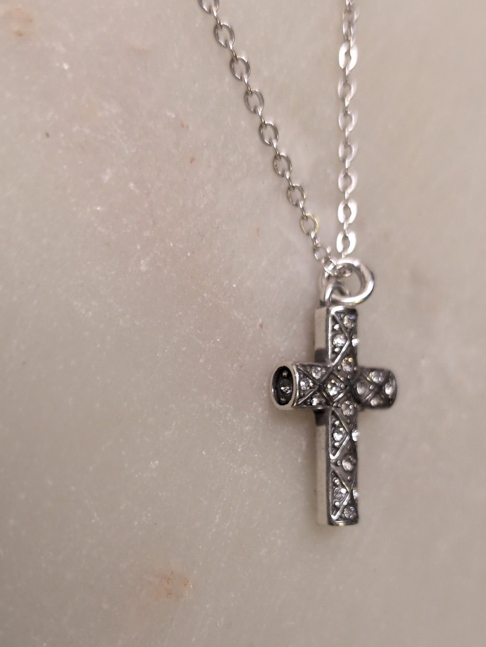 Brighton Crystal And Silver Cross Necklace - Picture 6 of 17